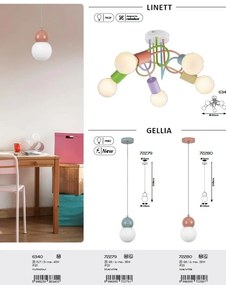 Pendul stil minimalist camera copii Gellia trandafiriu