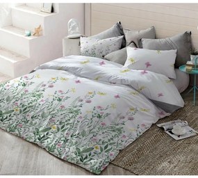 Lenjerie de pat din bumbac Green meadow, 140 x 200 cm, 70 x 90 cm