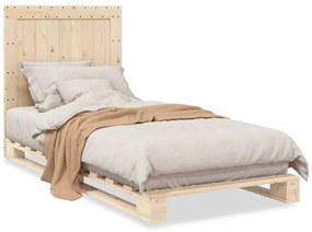 3281532 vidaXL Cadru de pat cu tăblie, 90x200 cm, lemn masiv de pin