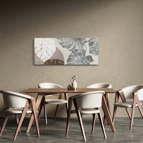 Tablou - Design cu frunze (120x50 cm)