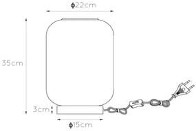 Lampă de masă Lucide 45594/01/65 JOANET 1xE27/40W/230V negru