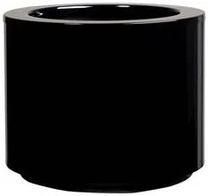 Ghiveci cilindric cu auto-irrigare STEEL PLUS, diferite variante - Hobby Flower Dimensiuni: Ø50 x 40, Culoare: negru