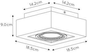 Spot LED dimabil ZEFIX 1xGU10/12W/230V negru Lucide 09120/12/30