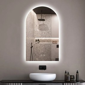 Oglinda cu iluminare si dezaburire Fluminia Bilbao 60x80 cm lumina ambientala