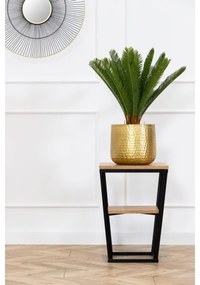 Măsuță laterală EXPAND 57x40 cm neagră/maro