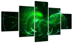 Tablou - abstracție verde (125x70 cm), în 40 de alte dimensiuni noi