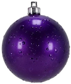 Set 2 globuri de Craciun 100mm violet decor Roua