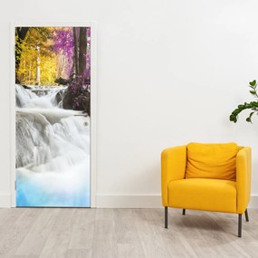 Fototapet pentru ușă - Erawan, cascadă în pădure (95x205cm)