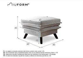 Taburet Miuform Charming Charlie, bej deschis
