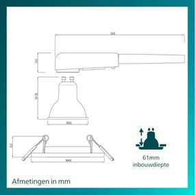 Philips - Set de 3 spoturi încastrate PERIDOT 1xGU10/7W/230V negru