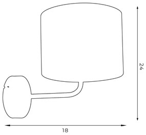 Lampă de perete ARDEN 1xE27/60W/230V verde/auriu