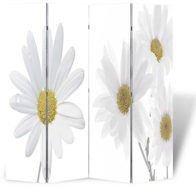 Paravan de camera pliabil, 160 x 170 cm, flori Roz, 4