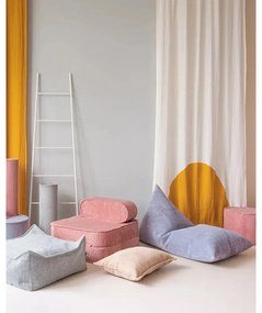 Pernă decorativă pentru copii maro deschis cu tapițerie din catifea reiată Bolster – Wigiwama