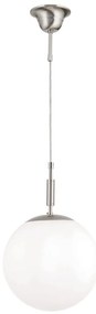 Lustra, Pendul realizat manual ARTDESIGN 25cm, crom satinat/ alb opac