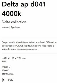 Aplica LED ambientala Delta ap d041 4000k negru