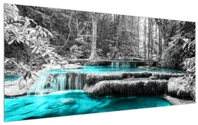 Tablou de iarnă cu râu (120x50 cm), în 40 de alte dimensiuni noi