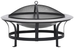 46530 vidaXL Vatră de foc de exterior cu grătar, 76 cm, oțel inoxidabil