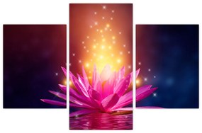 Tablou cu lotus pe apă (90x60 cm)