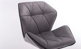HR212CROSS Scaun Grafit Catifea Bază Aurie
