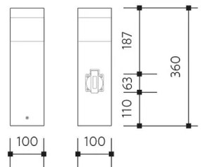 Lampă exterior GARD 1xE14/60W/230V IP44