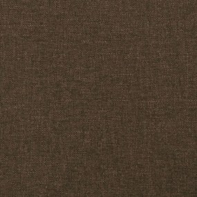 Pat continental cu saltea maro inchis 180x200cm material textil Maro inchis, 180 x 200 cm, Culoare unica si cuie de tapiterie