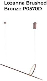 Lustra LED moderna design minimalist Lozanna Brushed Bronze