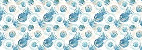 Fototapet - Frunze albastre (254x184 cm), în 8 de alte dimensiuni noi