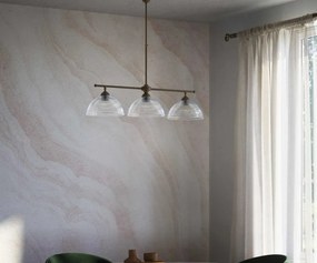 Candelabru stil neoclasic din alama si sticla Elide