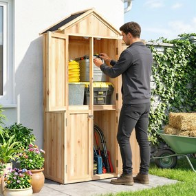 Outsunny Dulap de Exterior pentru Unelte cu Rafturi Detașabile | Aosom Romania