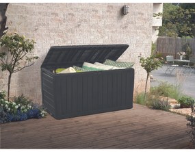 Keter Cutie de depozitare pentru grădină cu scaunMarvel plus antracit, 270 l, 116 x 57 x 45 cm