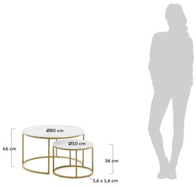 Set 2 măsuțe de cafea Kave Home Leonor