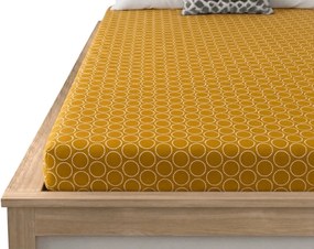 Cearsaf din microfibra VELIORA portocaliu 180x200 cm