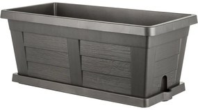 Jardinieră mare Bama Legno antracit , 80 x 40 x35 cm, 80 cm