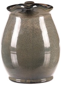 Cana de ceramică gri, 13 x 14 x 17 cm, mică, 17 cm