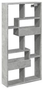 854556 vidaXL Dulap de perete, gri beton, 50x15x100 cm, lemn prelucrat