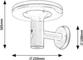 Aplica LED solara cu senzor iluminat exterior IP44 Alaska