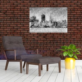 Tablou - Oraș de artă de cafea (90x60 cm)