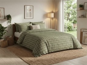 Lenjerie de pat din bumbac Renforce BLOMORA verde Dimensiune lenjerie de pat: 70 x 90 cm | 140 x 200 cm