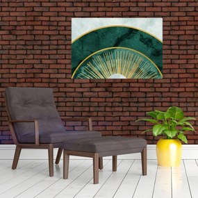 Tablou - Forme cu texturi aurii (90x60 cm)