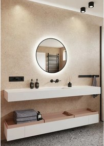 Oglinda cu iluminare led Dubiel Vitrum Zoe negru 80x80 cm