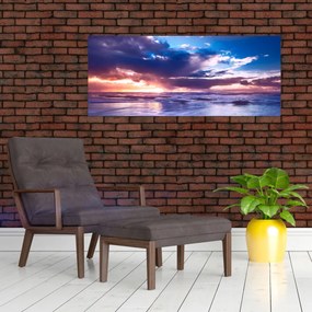 Tablou - Apus de soare la mare (120x50 cm)