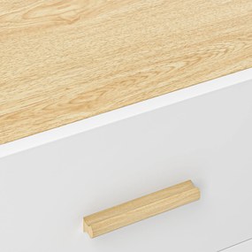 Comodă HOMCOM 2S stejar 40x50 | Aosom Romania