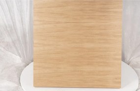 OFERTA Masă de dining neagră cu blat în decor stejar PURO 60x60 Calitatea II