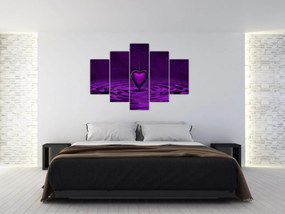 Tablou ci inima violetă (150x105 cm)
