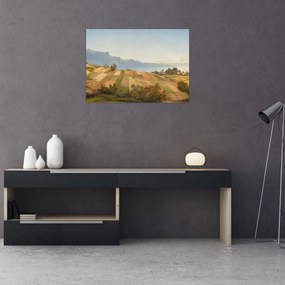 Tablou pe sticlă - Alexandre Calame, Swiss Landscape, reproducere (70x50 cm)