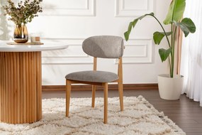 Set de scaune de sufragerie Lionte Grey și LightOak, 2 buc.