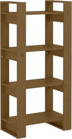 vidaXL Bibliotecă/Separator cameră maro miere 60x35x125 cm lemn masiv