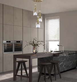 Lustra cu 3 pendule moderna design LUX ANOMALY 06-CH, auriu