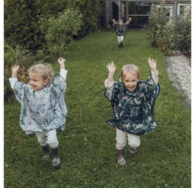 Pelerina de Ploaie pentru Copii, Poncho pentru ploaie 1,5-8 ani ,   Animals Garden Dark