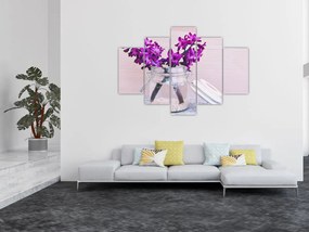 Tablou cu flori violete (150x105 cm)